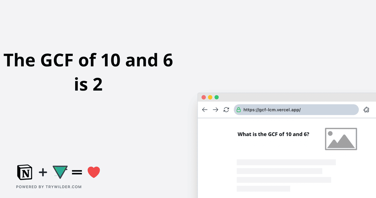 [Solved] GCF of 6 and 10 | Learn how to calculate the GCF of 6 and 10 using  Prime Factorization method, or List of Factors method.